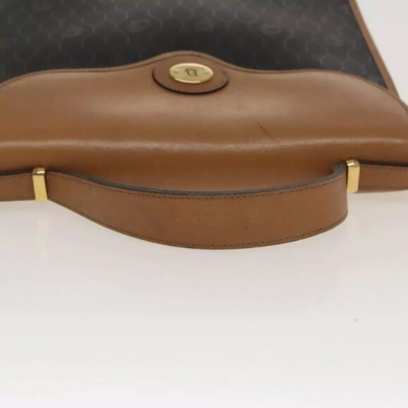Christian Dior Honeycomb Canvas Hand Bag PVC Black Brown Authentic - Picture 9 of 16